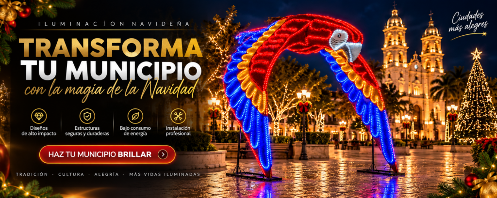 Figuras de animales 3D con luces LED para iluminación navideña de municipios, plazas y parques.