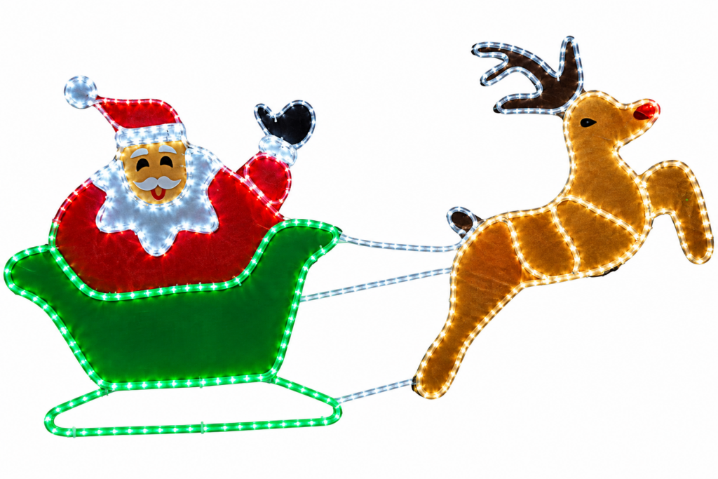 Trineo de Papá Noel con luces LED | Iluminavidad